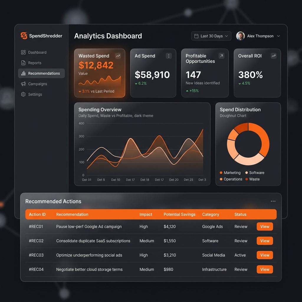 SpendShredder Dashboard